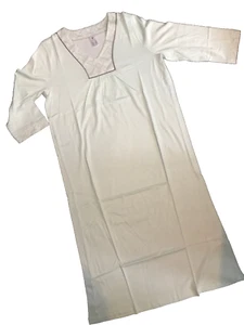Camisón largo verde menta para damas 10-12 algodón ropa de dormir vestido de noche manga 3/4 - Imagen 1 de 6