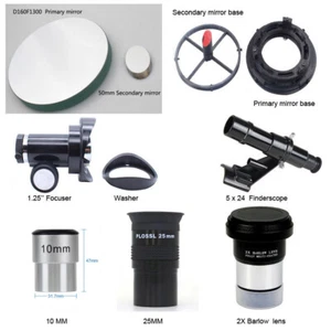 Astronomical telescope mirror D160F1300D complete set of accessories - Afbeelding 1 van 19