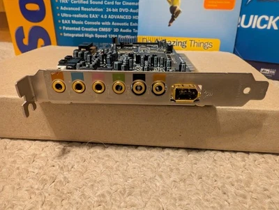 RARE! Creative Sound Blaster Audigy 2 ZS (SB0350) PCI Sound Card 7.1 EAX 4.0 Fir - Image 1 of 3