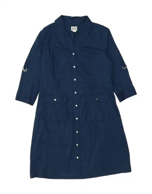 Vestido camisero manga 3/4 CONVERSE para mujer UK 18 XL azul marino algodón DU85 Foto 1 de 3