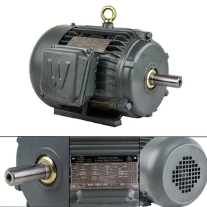 2 HP 3 Phase Electric Motor 1800 RPM 145T Frame TEFC 230/460V Premium Efficiency - Picture 1 of 8