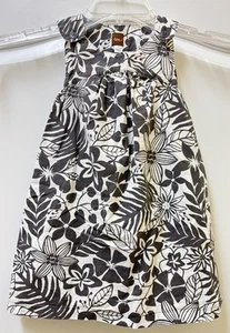 Tea Collection Gray White Floral Sundress Linen Blend Girls Size 4 EUC - Picture 1 of 7
