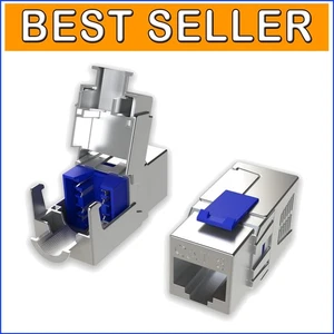 High-Speed 40G Cat8 RJ45 Keystone Jack Connector 6-Pack - Tool-Free Design - Bild 1 von 10