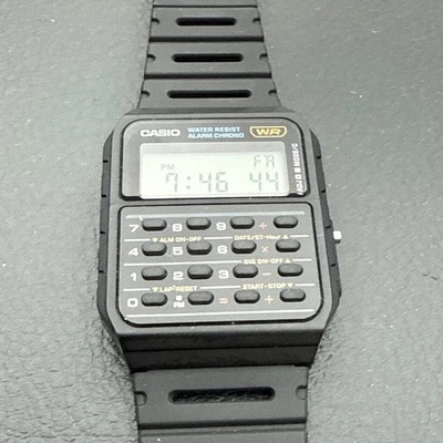 Casio Alarm Chronograph Calculator 3208 CA-53W Black Wristwatch Watch - Image 1 of 4