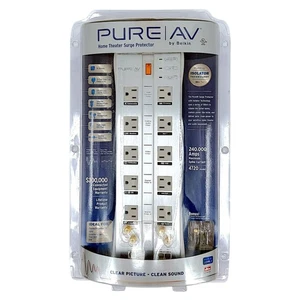 NEW Belkin PureAV Isolator Home Theater Surge Protector 4720 Joules F9A1033-12 - Picture 1 of 11