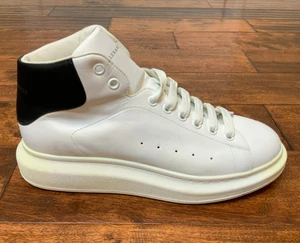 Alexander McQueen White Leather Oversized Platform High Top Sneaker Size 11 | 45 - Picture 1 of 9