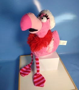 Gemmy Pink Flamingo animiertes Plüschregal Sitter tanzt singt Santa Baby funktioniert - Bild 1 von 14