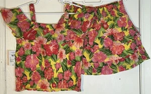 Gymboree Little Girl Sz 6 Two Piece Outfit Top/Skirt Yellow w/ Pink Flowers NWT - Picture 1 of 14