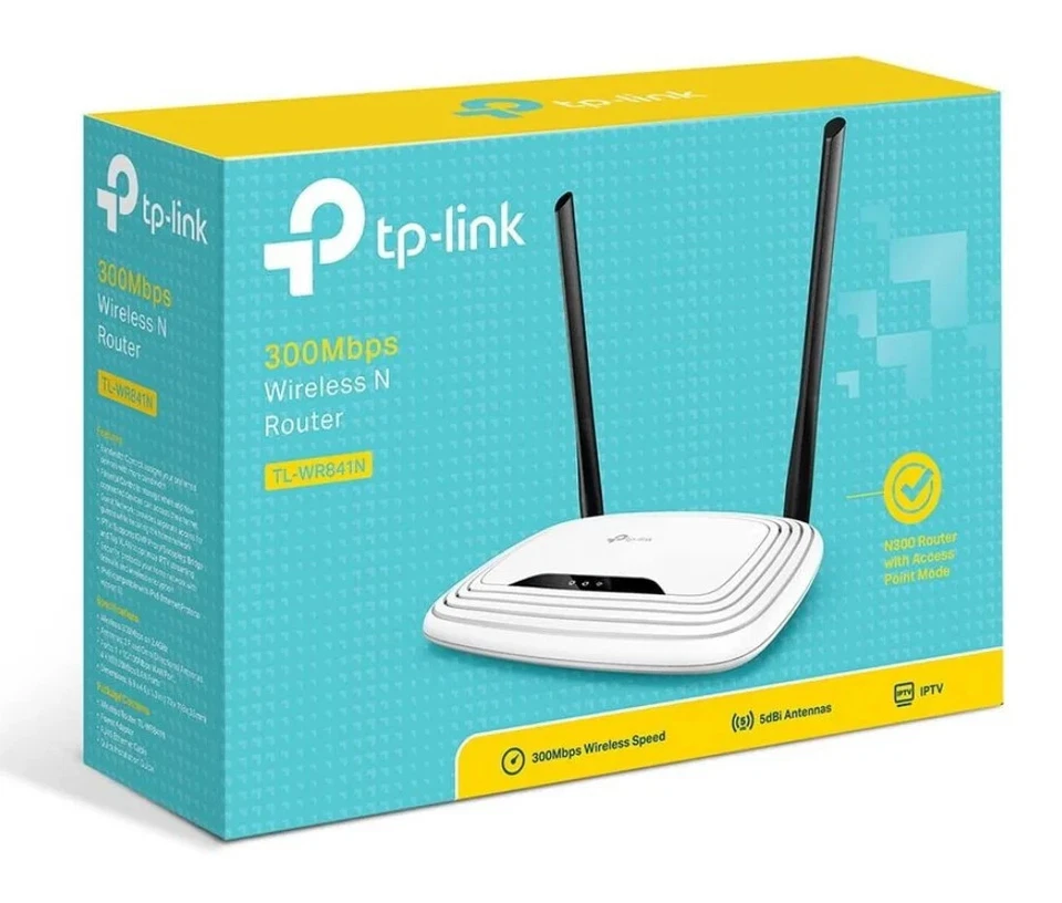 Tp-Link Access Point Wireless TL-WR841N, N300 Router Wi-Fi 300 Mbps, 5 Porte Fas - Immagine 1 di 1