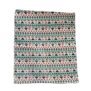 Baby Gear Aztec Geometric Blanket Lovey Fleece Triangle Gray Red Blue Geo Heart - Picture 1 of 8