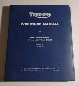 Triumph Workshop Manual Unit Construction 350 cc & 500 cc Twins. 4 Ring Binder. - Foto 1 di 10