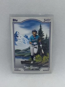 2025 Topps x Bob Ross The Joy of Baseball Julio Rodriguez #45 Seattle Mariners - Picture 1 of 3