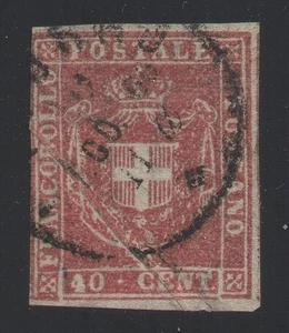 Toskana Provisorische Regierung 1860 - 40 Cent. Varieté Pli d'Akkordeon - gebraucht 1860 - Bild 1 von 2