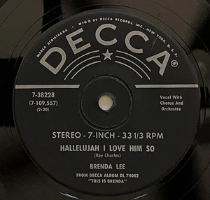 Brenda Lee Hallelujah / Walkin' To New Orleans 7" STEREO EP 33 rpm Decca vg+ - Picture 1 of 2