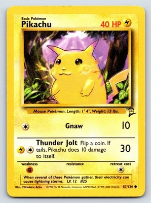 Base Set 2 - LP - Pikachu 087/130 Normal US Seller - Image 1 of 2