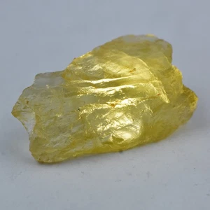 Lemon Topaz Raw Rough 55.80 Ct Natural Uncut CERTIFIED Loose Gemstone - Picture 1 of 7