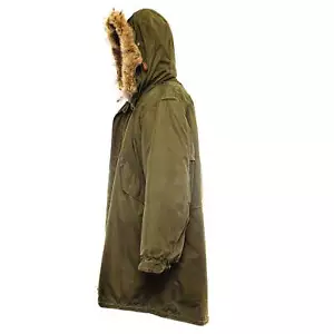 US ARMY M-1951 M51 FISHTAIL PARKA COMPLETE COYOTE FUR 1952 MEDIUM W LINER - Picture 1 of 10