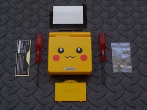 Pokemon Pikachu GBA SP Replacement Housing Shell,New Glass Lens,-AGS101 sticker - Picture 1 of 10