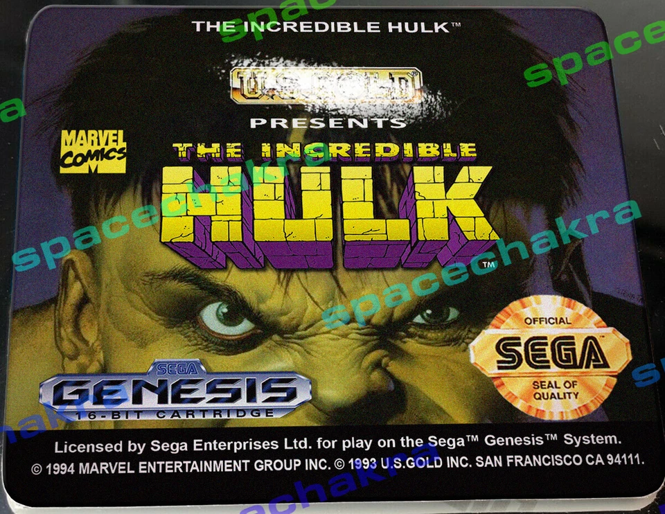 THE INCREDIBLE HULK Genesis Replacement Label/Quality,High-Gloss Sticker - Image 1 of 1