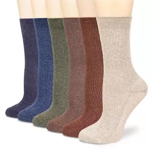 bropapa Women Crew Socks Over the Ankle Cotton Mid-Calf Ultra Soft Breathable - Picture 1 of 9