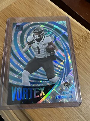 2023 Panini Donruss VOR-15 Cosmic Travis Etienne Jr /100 Vortex - Image 1 of 3