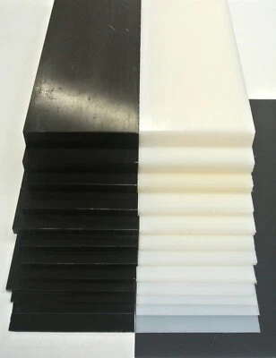 HDPE Flat Black White Engineering Plastic Sheet 1mm - 20mm Thick Various Lengths