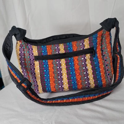 Vintage Guatemalan Satchel Woven Festival Weekend Adjustable Bag Purse - Image 1 of 4