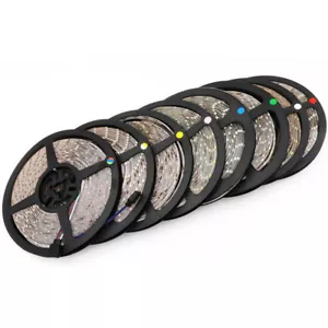 5M RGB Warm Cool White Red Green Blue Yellow Flexible 3528 Waterproof LED Strip - Picture 1 of 15