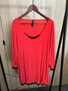 TS Taking Shape Red with Black Netting trim Top XL - Picture 1 of 3