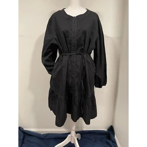 BeachLunchLounge Hemdblusenkleid Stretch Baumwolle Stufen Knielang Langarm XXL - Bild 1 von 10