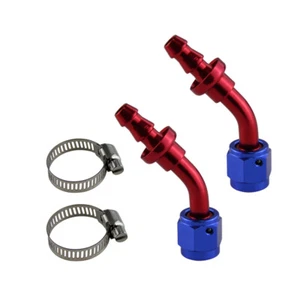 AN4 7/16''-20 Push on Lock Hose Barb Fitting Oil Fuel Gas Air Fitting Adapter - Picture 1 of 17