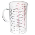 Glass Measuring Cup with Handle, [Double-Sided Measuring Scale, V-Shaped Spou...
