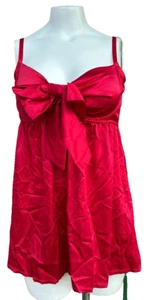 NEW Torrid Red Satin Underwire Babydoll Nightgown Sz 0 (L 12) Lingerie Curves - Picture 1 of 12
