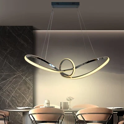 Lampadario a Sospensione LED 38W Anelli Intrecciati 3 Tonalità di colore CCT3 - Immagine 1 di 4