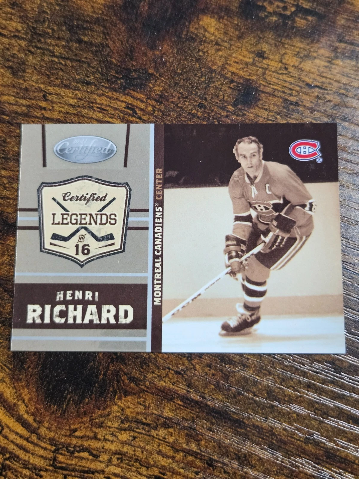 2010-11 CERTIFIED LEGENDS #7 HENRI RICHARD MONTREAL CANADIENS /500