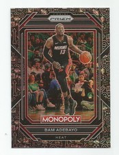 Bam Adebayo 2022-23 Prizm Monopoly Black Icons Limited Edition SSP Heat