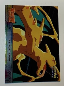 1999 Topps Pokemon Movie Edition #35 The Fight Rages Silver Foil Blue Logo (B) - Bild 1 von 2