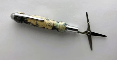 Mini tijeras de hilo torneado para torno Uth azul/gris teñido Burl Foto 1 de 3