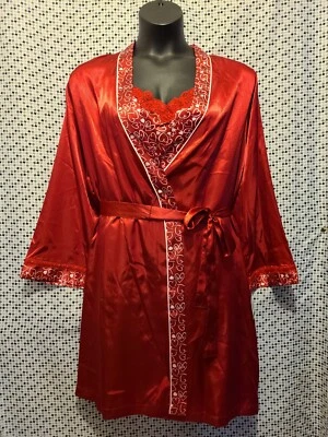 Новый с Ярлыками Morgan Taylor шелковистый атласный сорочки и халат комплект размер XXL - Изображение 1 из 4