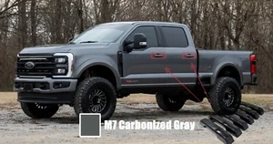 Painted Door Handle Covers Set For 21-26 Ford F150 F250 F350 M7 Carbonized Gray - Picture 1 of 4
