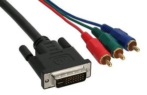 2m DVI 24+5 Cable To 3x Rca RGB #e378 - Zdjęcie 1 z 1