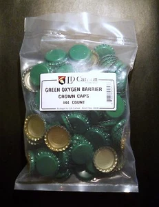 CROWN CAPS GREEN 144 EURO LAGER ST. PATRICK'S DAY FITS STANDARD SODA BEER BOTTLE - Picture 1 of 3