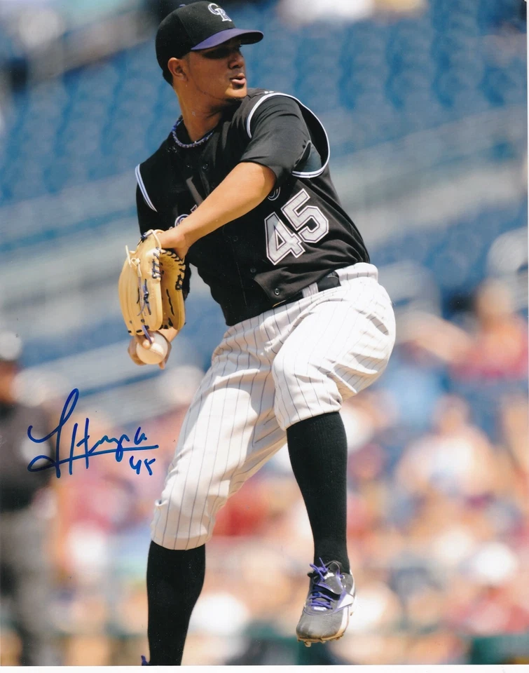 JHOULYS CHACIN   COLORADO ROCKIES   ACTION SIGNED 8x10 - Image 1 of 1