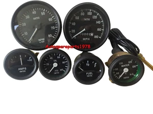 Smiths Replica 52mm Kit- Temp+Oil+Fuel+Amp + Speedo 0-180 MPH + 0-80 RPM 85MM BB - Picture 1 of 3
