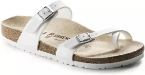 Birkenstock Women's Birko-Flor Mayari Sandals - White, Size EUR 41 / US 10-10.5 - Picture 1 of 5