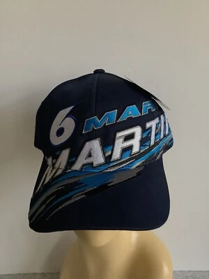 Sombrero NASCAR Roush Racing Mark Martin, #6, azul/blanco SnapBack Pfizer; nuevo. Foto 1 de 4