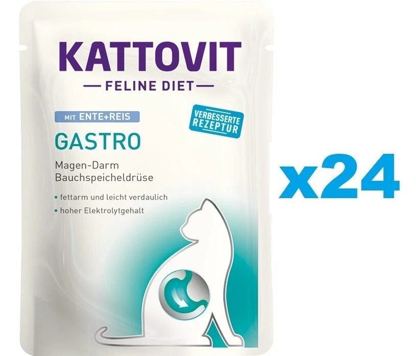 KATTOVIT Feline Diet Gastro Ente + Reis 24 x 85 g - Bild 1 von 1