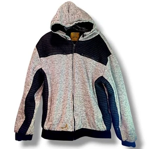 Chaqueta con capucha polar forrada de piel sintética Brooklyn Laundry para hombre talla M gris negro - Imagen 1 de 19