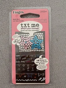 Fing’rs Nail Art TXT ME 320 Gems 140 Decals #31054 New Nails Phone - Picture 1 of 2
