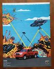 2007 Red Toyota Tacoma Pick Up Truck Photo Dave Kinsey UFO Art Vintage Print AD 